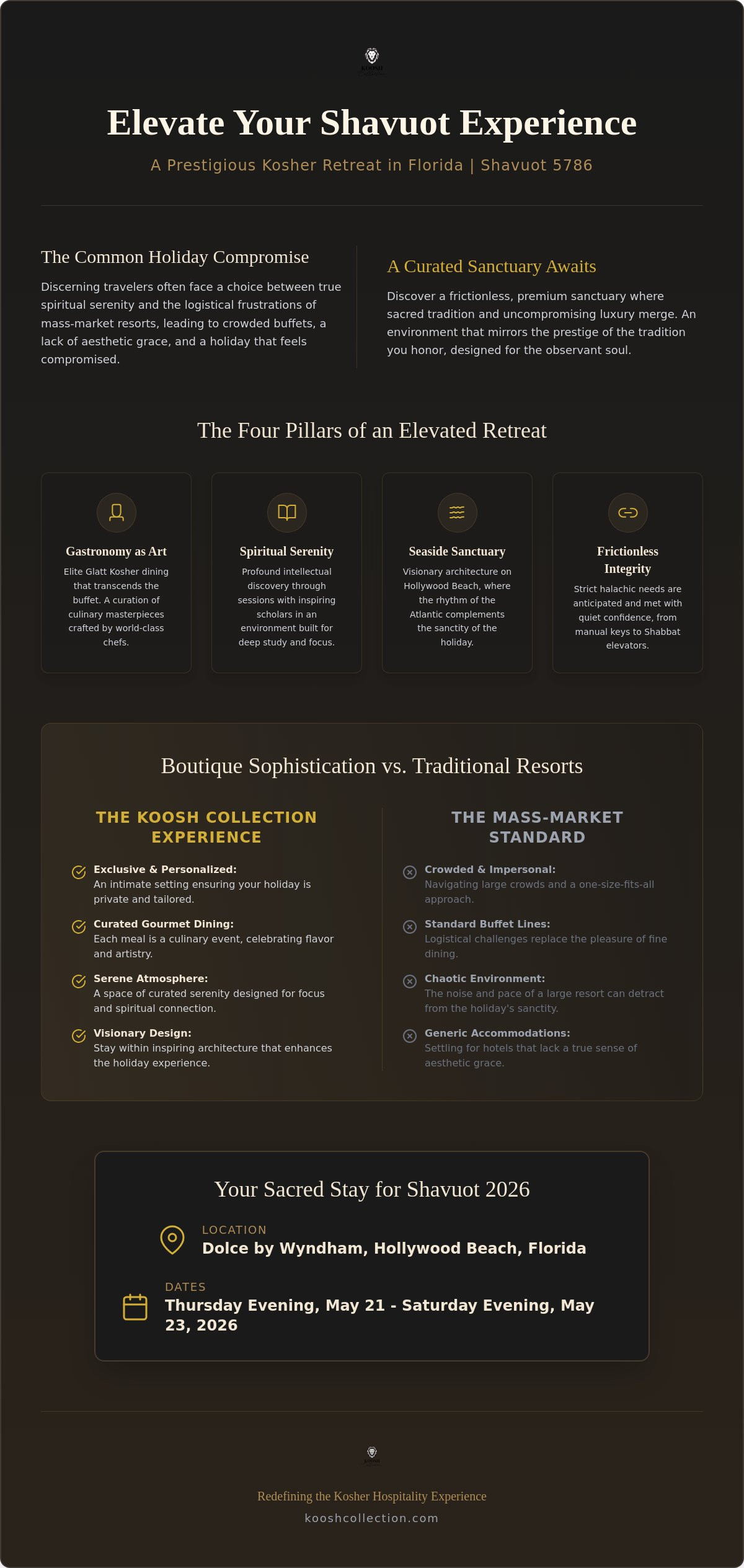 A Curation of Elegance: The Ultimate Kosher Shavuot Program in Florida 2026
